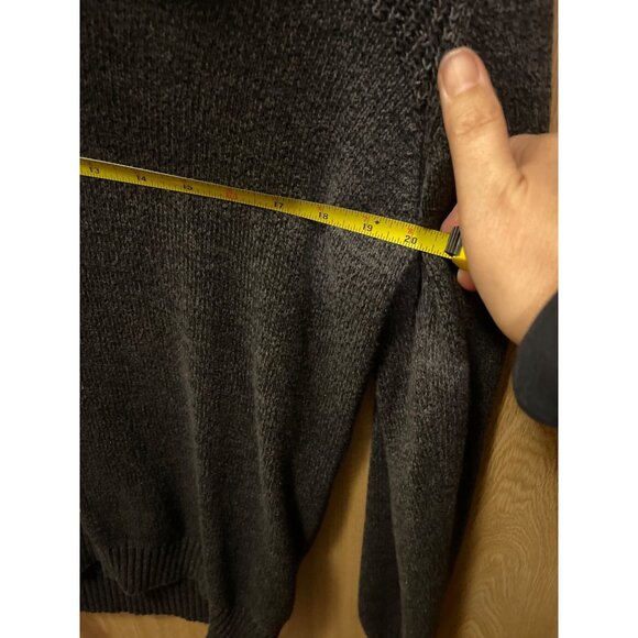 Great Northwest men's Gray Shawl Collar Knit Sweater Size L Two Button Detail - Picture 8 of 8